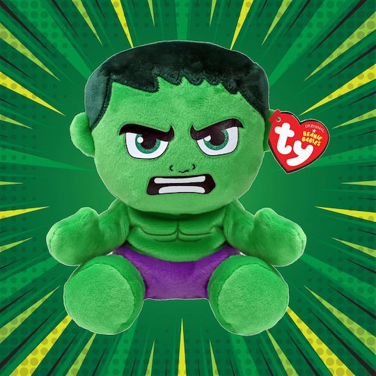 Plus Ty 15cm Beanie Babies Moale Marvel Hulk