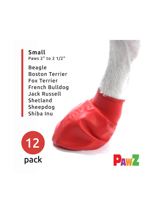 Pawz Pawz Șosete Bocanci pentru câini Roșu Mici 4buc