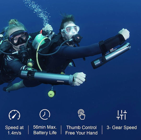 Waydoo Submersible Subnado - Starter Kit Underwater Seascooter 1.4kg with Maximum Speed 5.04km/h and Battery Autonomy 56min