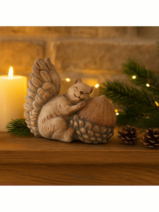 Iliadis Christmas Plastic Figure Squirrel Brown Height 16cm