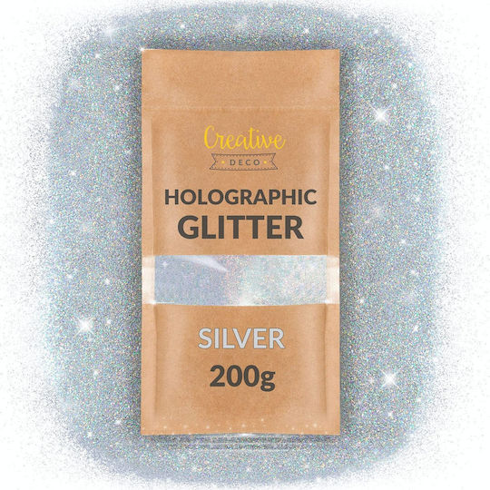 Creative Kleber Glitter Silber 200gr