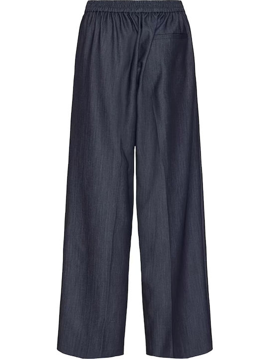 Damen Stoff Hose Dark Blue