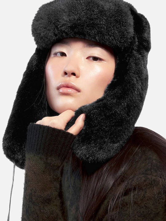 Kangol Дамско Furry Черно Шапка