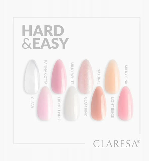 Claresa N Hard&Eeasy Geluri Unghii Alb 12gr