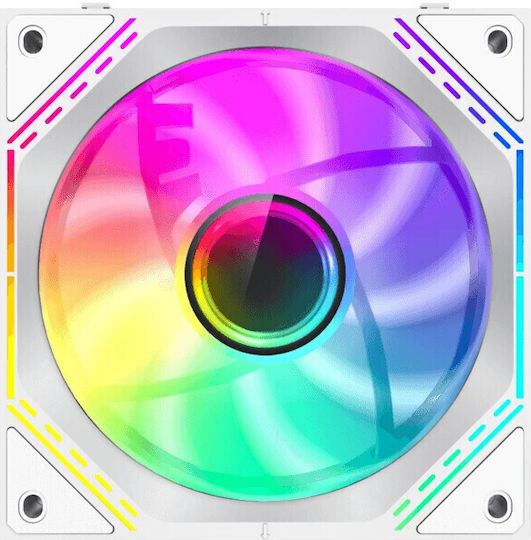 GameMax FN12A-S3I Case Fan 120mm με RGB Φωτισμό 3τμχ Λευκό