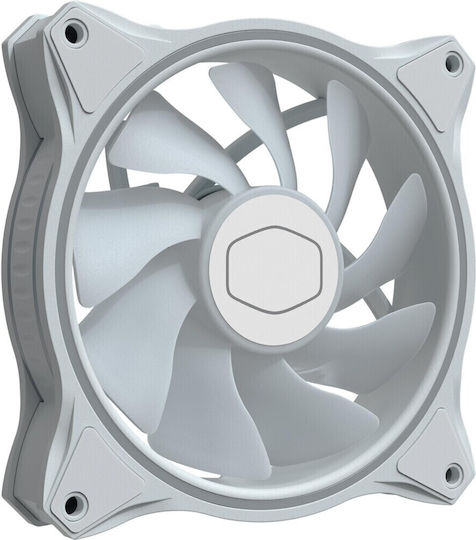 CoolerMaster Masterfan MF120 Halo 4-Pin PWM ARGB Lighting Case Fan White