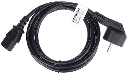 PremiumCord IEC C13 / Schuko - IEC 320 / IEC C13 / Schuko Кабел 5м Черен