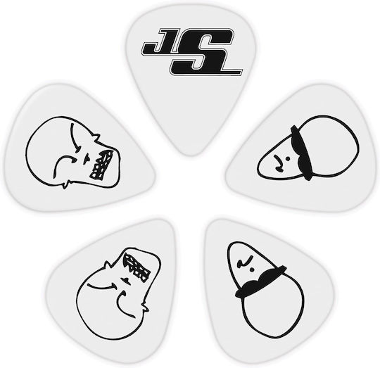 D'addario 1cwh6-10js Joe Satriani Signature White Heavy Picks Packaging 10 Pieces