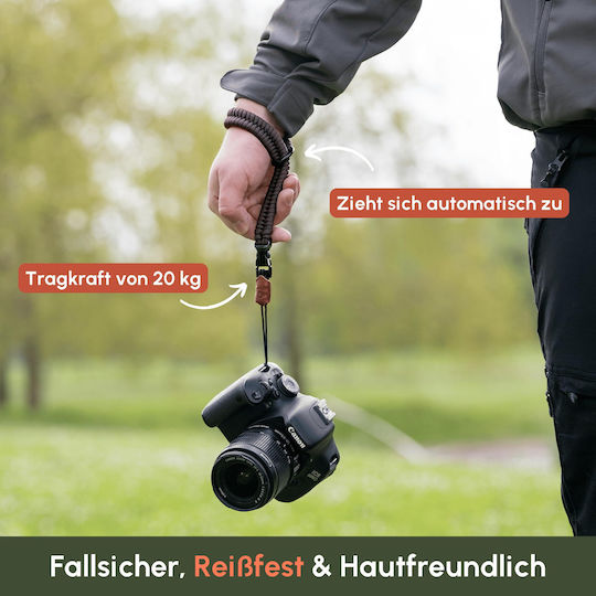 Kamera-Zubehör C-Rope Handgelenkschlaufe Klaue Paracord 30cm Kaffee Einzelhandel