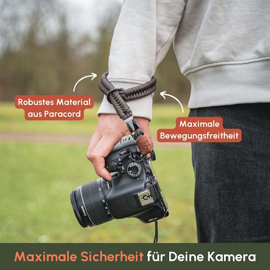 Kamera-Zubehör C-Rope Handgelenkschlaufe Klaue Paracord 30cm Kaffee Einzelhandel