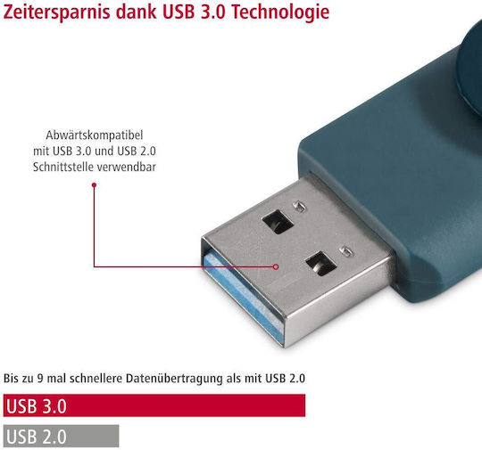 HAMA Rotate 32GB USB 3.0 Stick Albastru