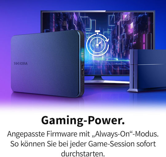 Toshiba Canvio Gaming USB-A 3.2 Външен HDD 1TB 2.5" Черен