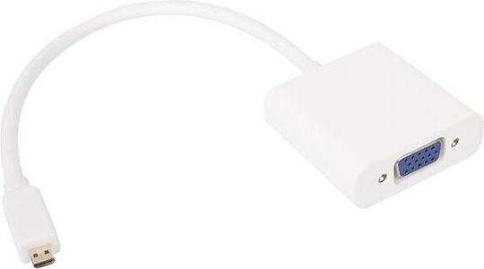 Adaptor Vcom Mini HDMI M la VGA F 0.15m Alb