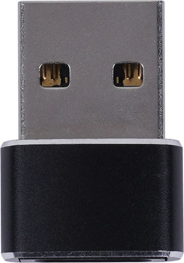 Vcom Ca435m Adapter Usb A Male To Usb C Female Black
