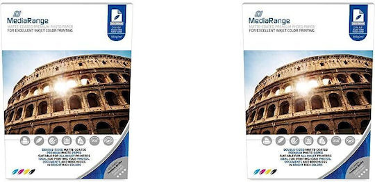 MediaRange Hârtie Foto Dual Side Matte A4 (21x30) 140gr/m² pentru Imprimante Jet de cerneală 100 de hârtie fotografică