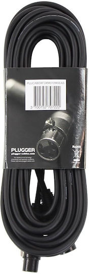 Plugger Cable XLR male - XLR female Μαύρο 10m (DK-PLG00026)