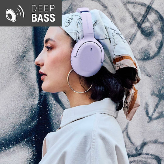 Wireless / Wired Over Ear Headphones with 2 hours of Operation Purple