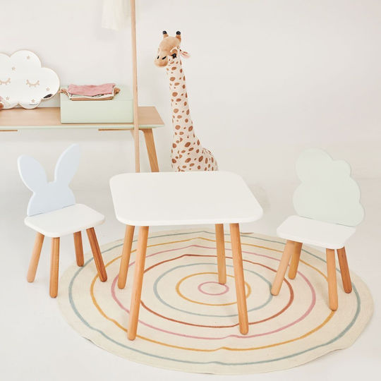 Kindertisch aus Holz Weiß Wudd