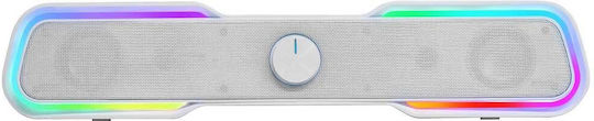 MSBXW 2.0 Wireless Speakers with RGB and Bluetooth 10W White