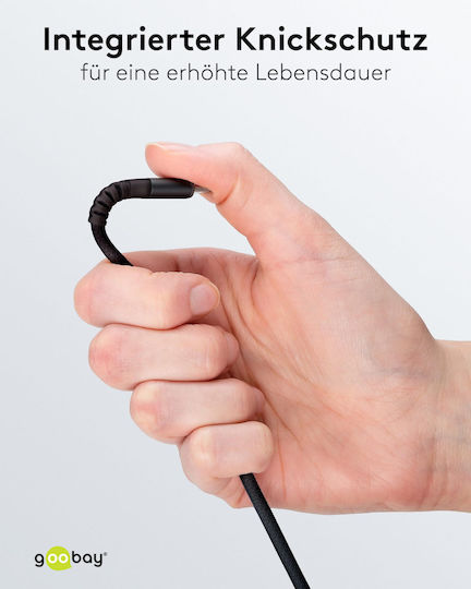 Goobay Braided USB-C to Lightning Cable 60W Black 0.5m (74514)