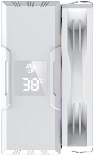 GameMax Sigma 520 Digital CPU Cooling Fan with ARGB for AM4/AM5/1200/115x/1700 Socket White