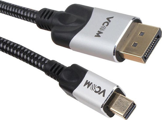 Vcom Cg68 Кабел Mini DisplayPort Мъжки Към DisplayPort Мъжки 8k@60hz 2м Черен