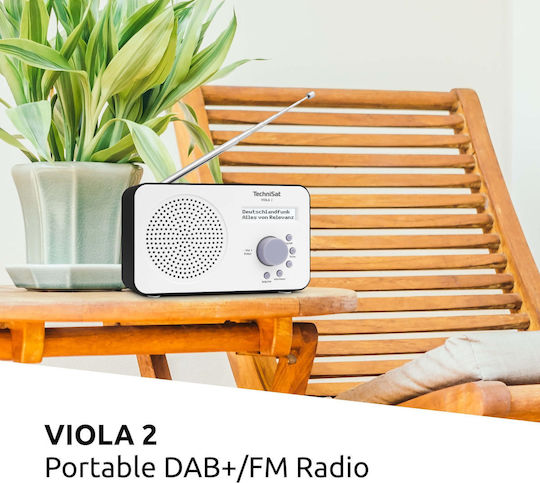 Technisat VIOLA 2 Επιτραπέζιο Ραδιόφωνο Μπαταρίας DAB+ Λευκό