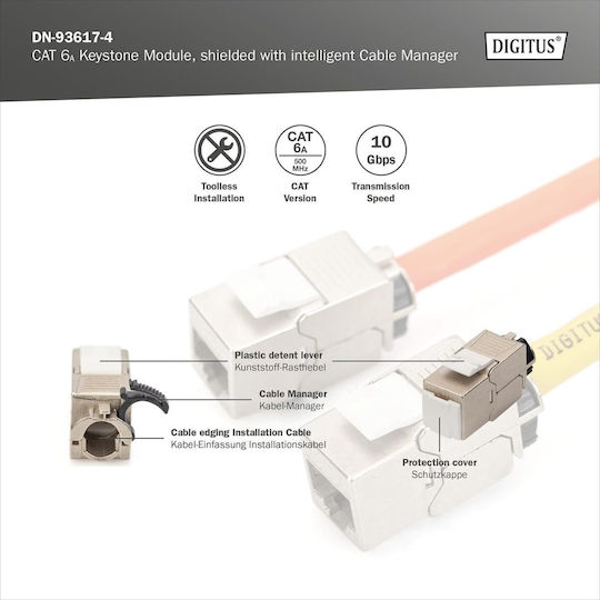 Digitus Keystone DN-93617-4 RJ45 Cat.6a 4τμχ