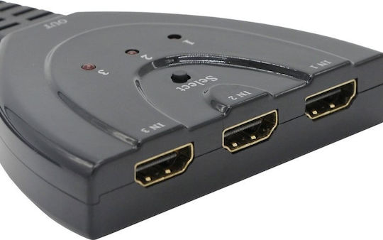 Vcom Dd433-c Selector From Hdmi M To 3x Hdmi F 0.5m Black