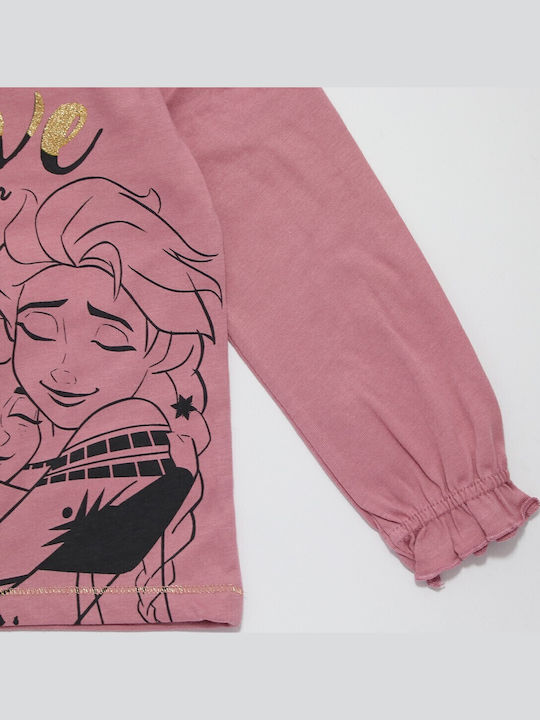 Kids' Shirt Long Sleeve Dusty Pink Frozen