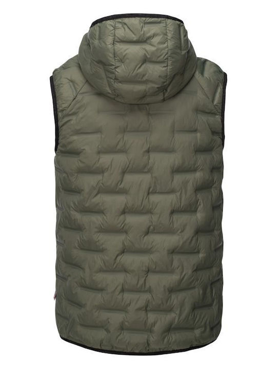 Ärmellos Winter Jacke Puffer Winddicht Grün