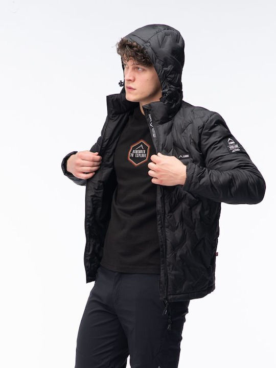 Primaloft Jacke Puffer Winddicht Schwarz