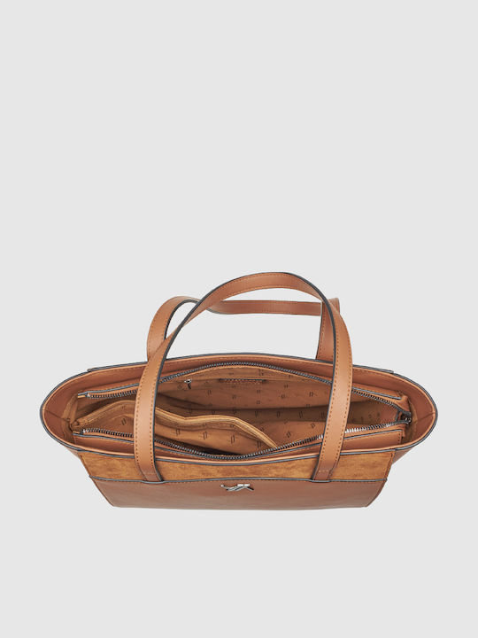 Damen Schultertasche Wildleder Braune