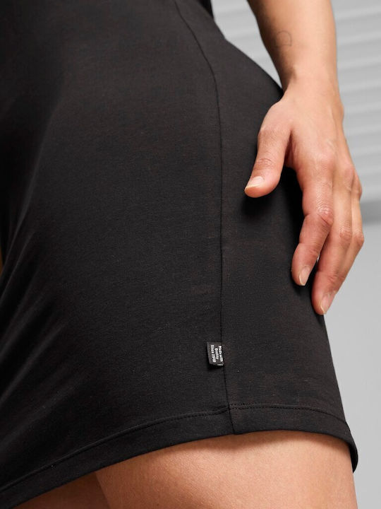 Rochie De Vară Mini Sport Fără Mâneci Neagră