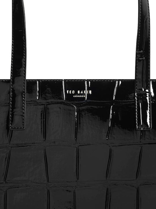 Extra Large Icon Women's Croco Black Shopper Bag