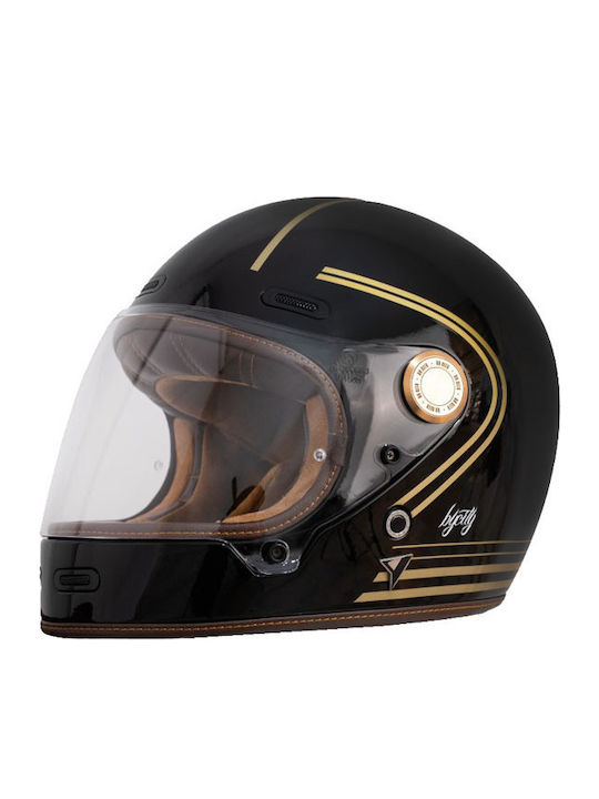 ByCity Roadster III Gold Black Motorcycle Helmet Full Face ECE 22.06 1350gr