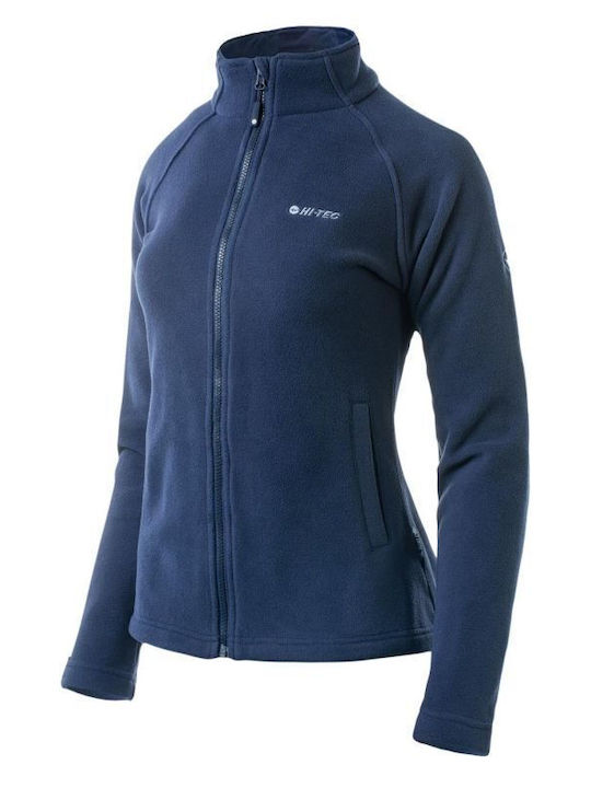 Fleece Damen Jacke in Marineblau Farbe