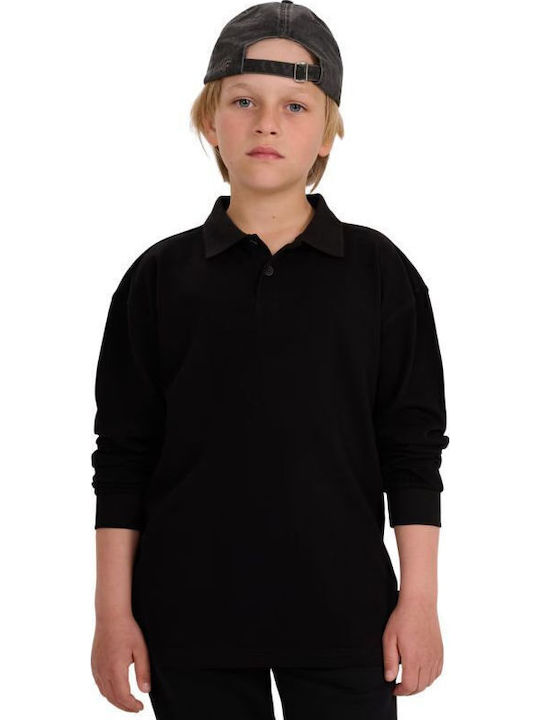 Kids' Polo Long Sleeve Black