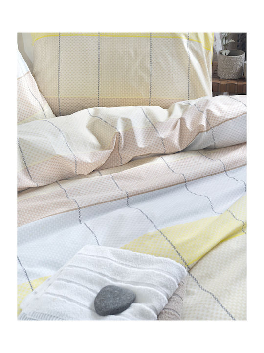 Rythmos Сет Чаршафи 160x260см. Colette Yellow, Light Blue 3бр