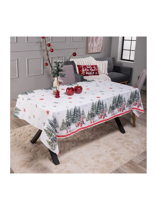 Teoran Weihnachtlich Tischtuch Stoff Mehrfarbig L180xB140cm.