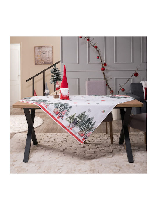 Teoran Weihnachtlich Tischtuch Stoff Mehrfarbig L180xB140cm.