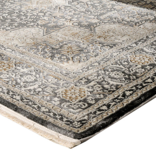 Tzikas Carpets 34344-μαυρο 160x230cm Μαύρο-χρυσό