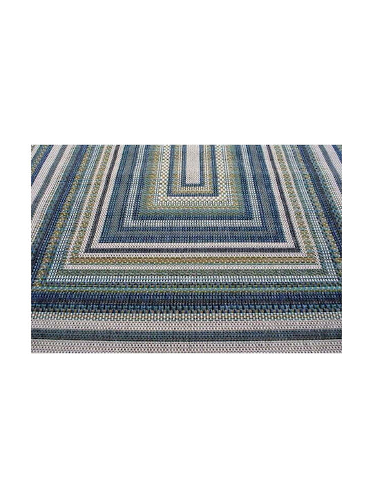 Wicker Rug 133x190 Aurela 607 Blue Eurofil
