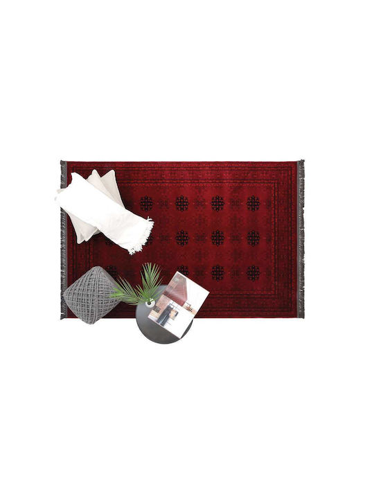 Royal Carpet Afgan 8127 Handmade Rug Rectangular with Fringes Bordeaux