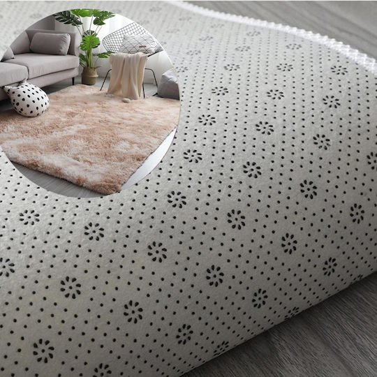 My Home Luxury Αντιολισθητικό Χαλί Ορθογώνιο Shaggy Μπεζ 80x140cm