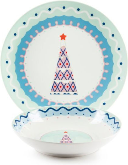 Excelsa Set De Masă De Crăciun Pentru Mâncare 12 Bucăți Xmas Sweet Pastels