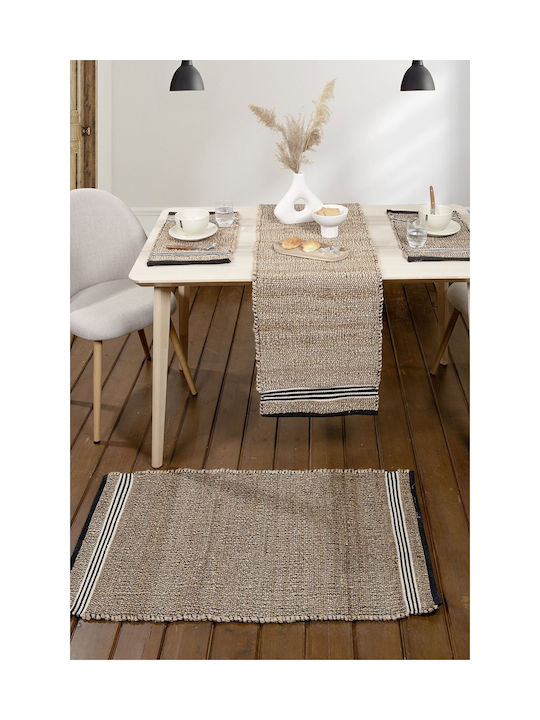 Nima Ray Χαλί Ορθογώνιο από Γιούτα Μπεζ 60x130cm