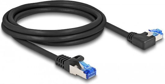 DeLock S/FTP Cat.6a (Gigabit) Καλώδιο Δικτύου Ethernet 2m Μαύρο