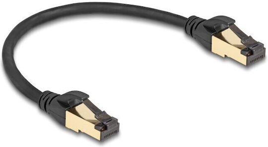 DeLock S/FTP Cat.6a (Gigabit) Καλώδιο Δικτύου Ethernet εξωτερικού χώρου 0.3m Μαύρο