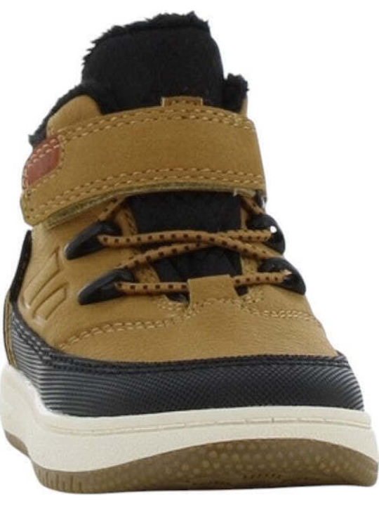 Anatomical Kids Boots with Velcro Tabac Brown